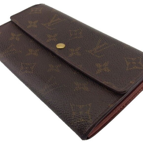 LOUIS VUITTON Long Wallet Monogram Beige Monogram Canvas Authentic Used - Picture 5 of 12